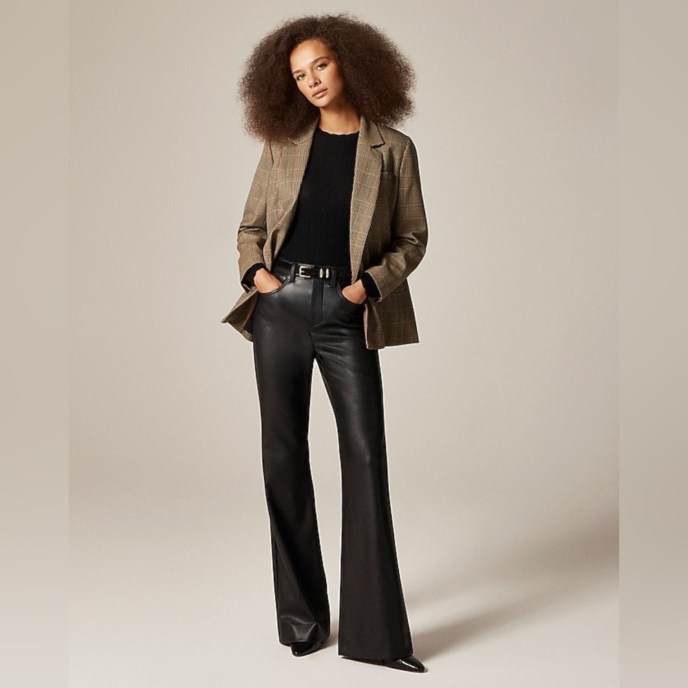 NWT J.Crew Vintage Flare Pant in Faux Leather
